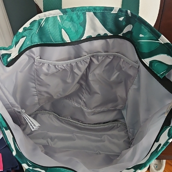 Adidas Tropical Green Leaf Tote Bag - Picture 5 of 15
